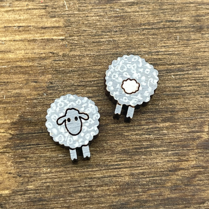 Sheep Head + Rear Stud Earrings