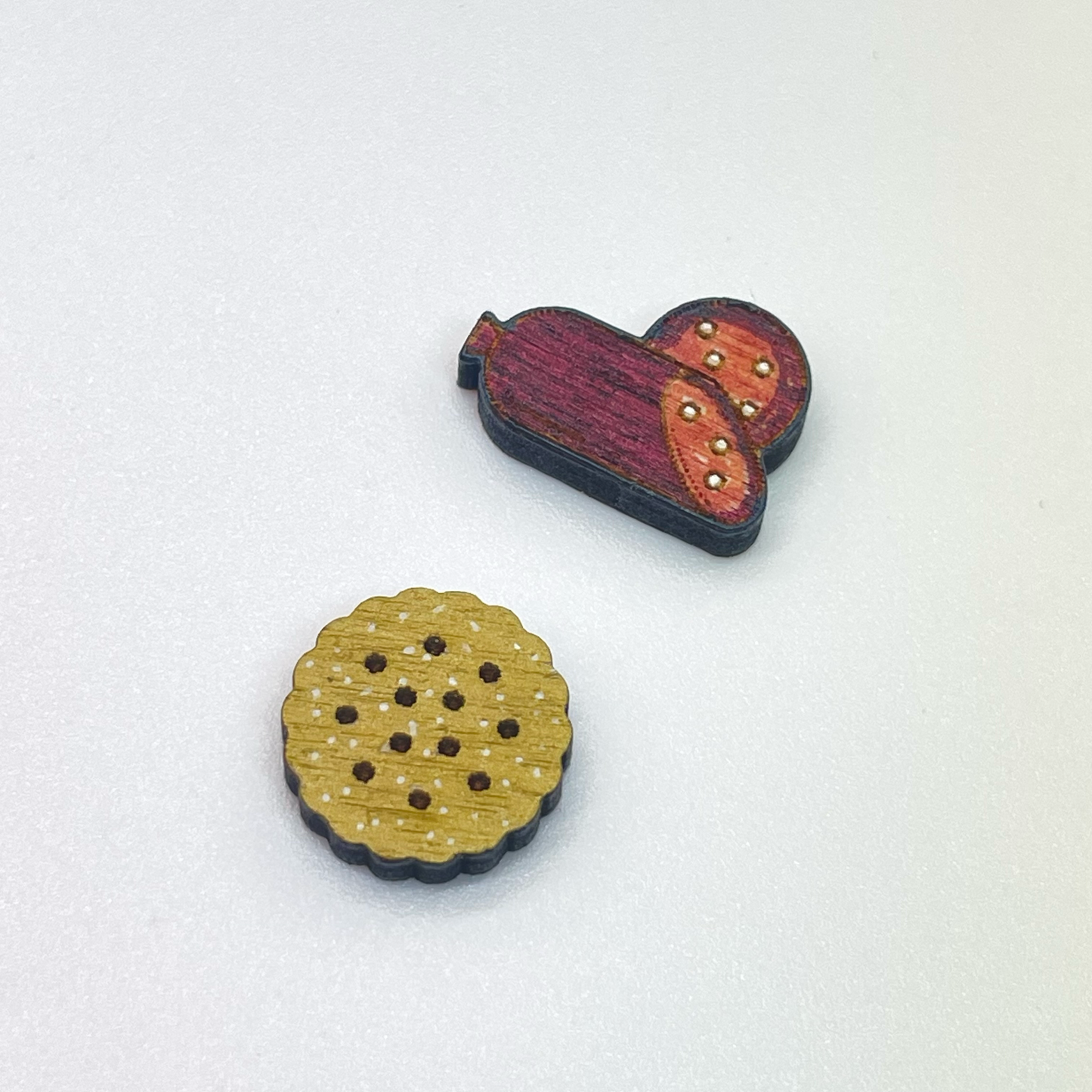 Salami + Cracker Stud Earrings