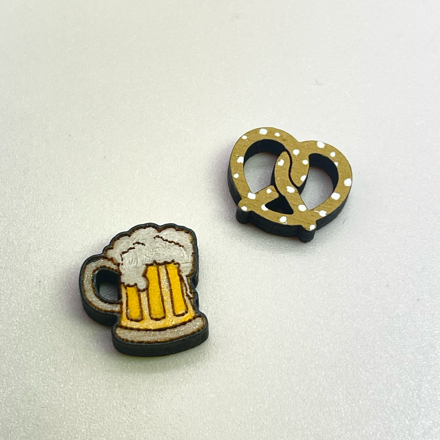 Beer & Pretzel Stud Earrings