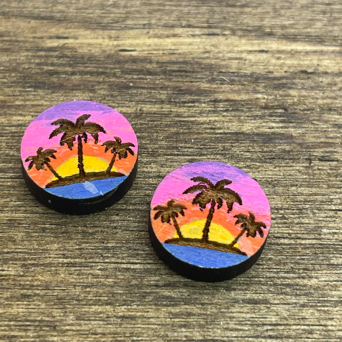 Palm Tree Trio Stud Earrings