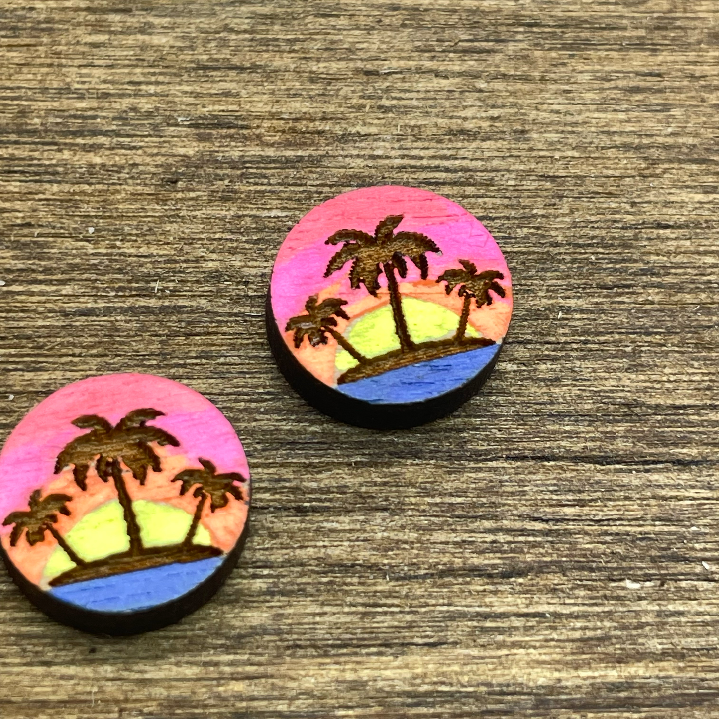 Palm Tree Trio Stud Earrings