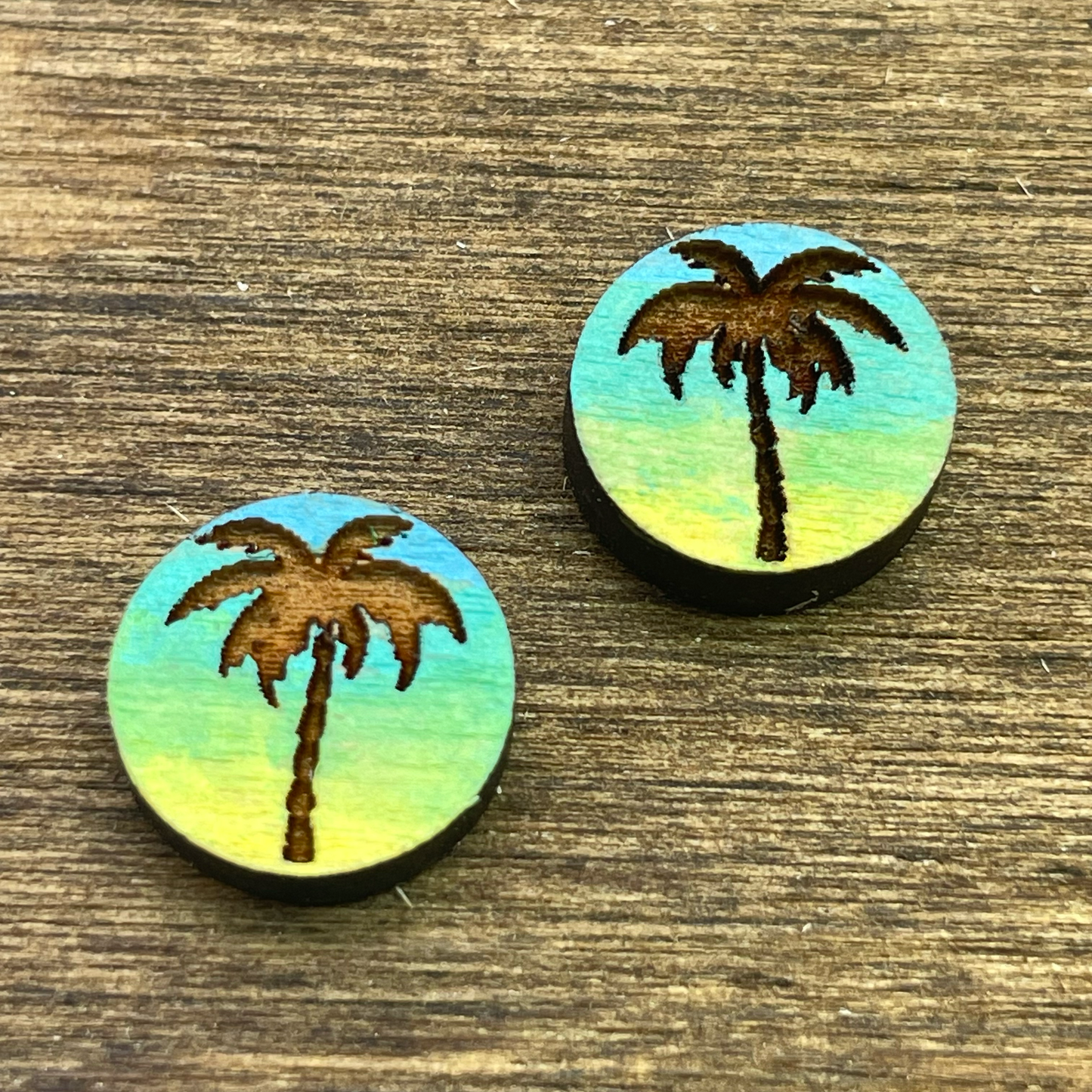 Palm Tree Stud Earrings