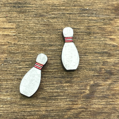 Bowling Pin Stud Earrings