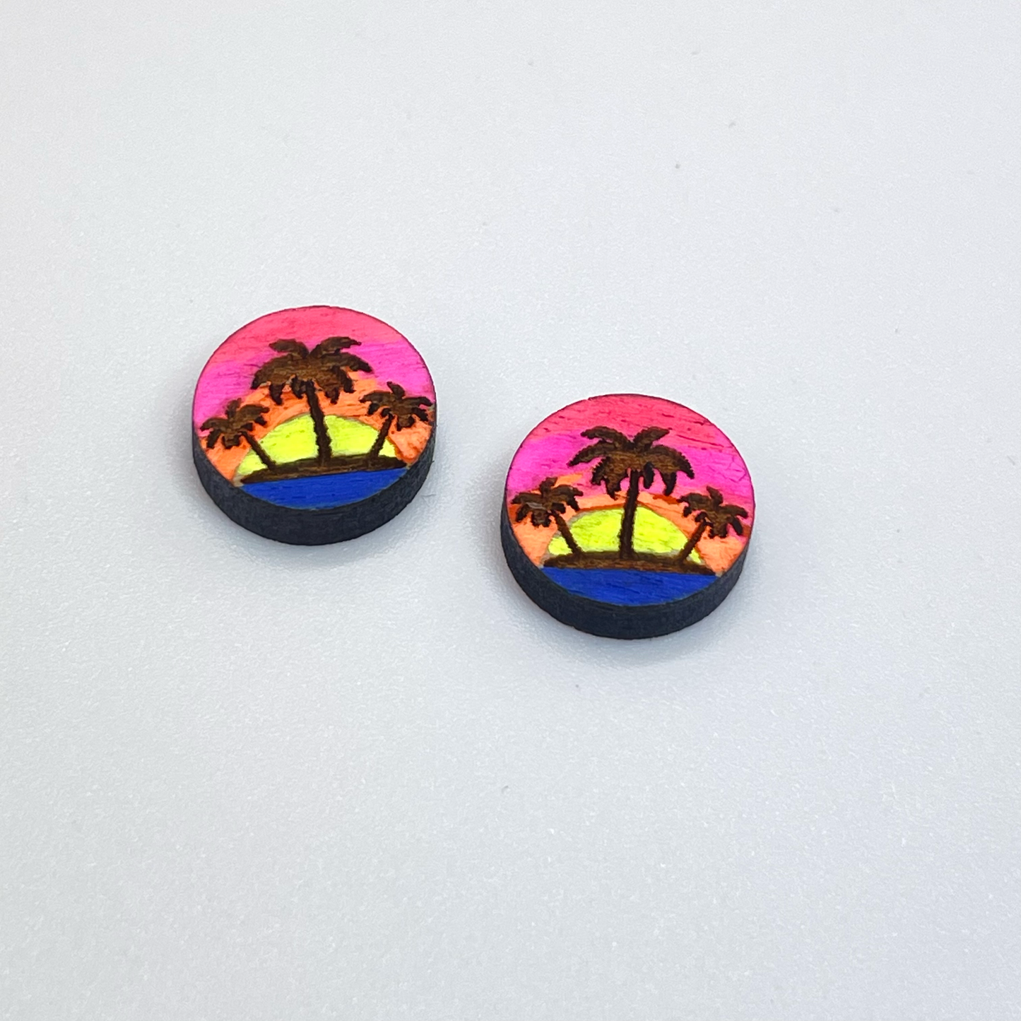 Palm Tree Trio Stud Earrings