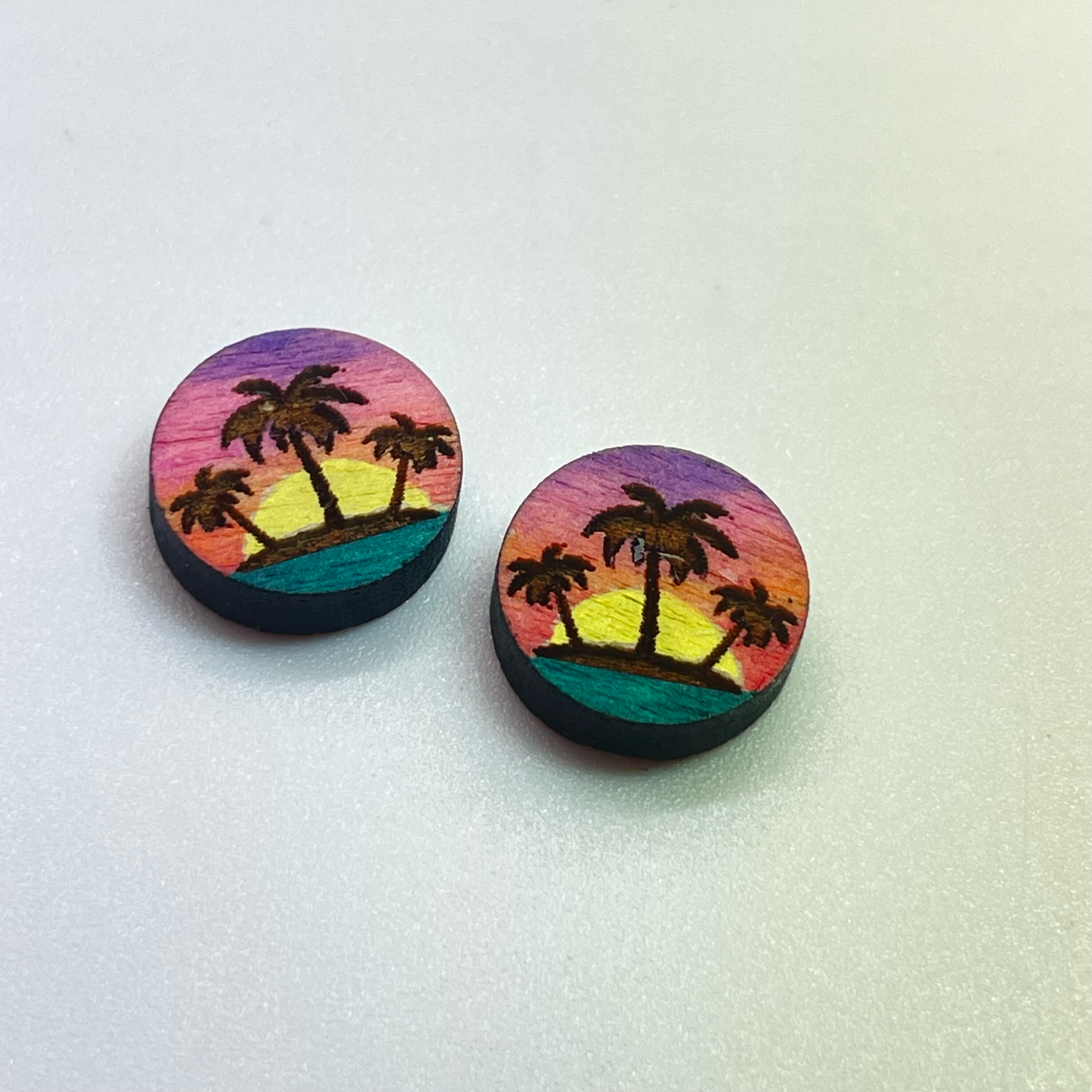 Palm Tree Trio Stud Earrings