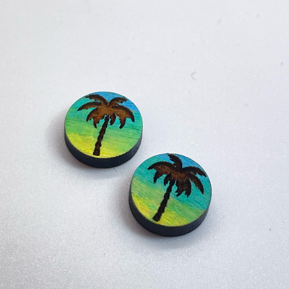 Palm Tree Stud Earrings