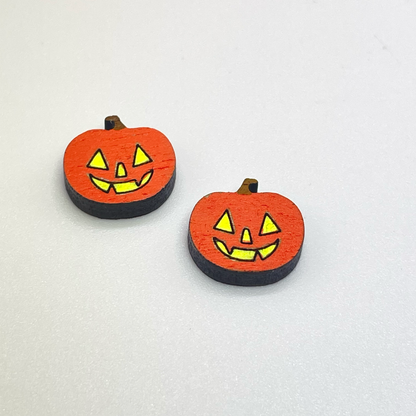 Jack-o-Lantern Stud Earrings