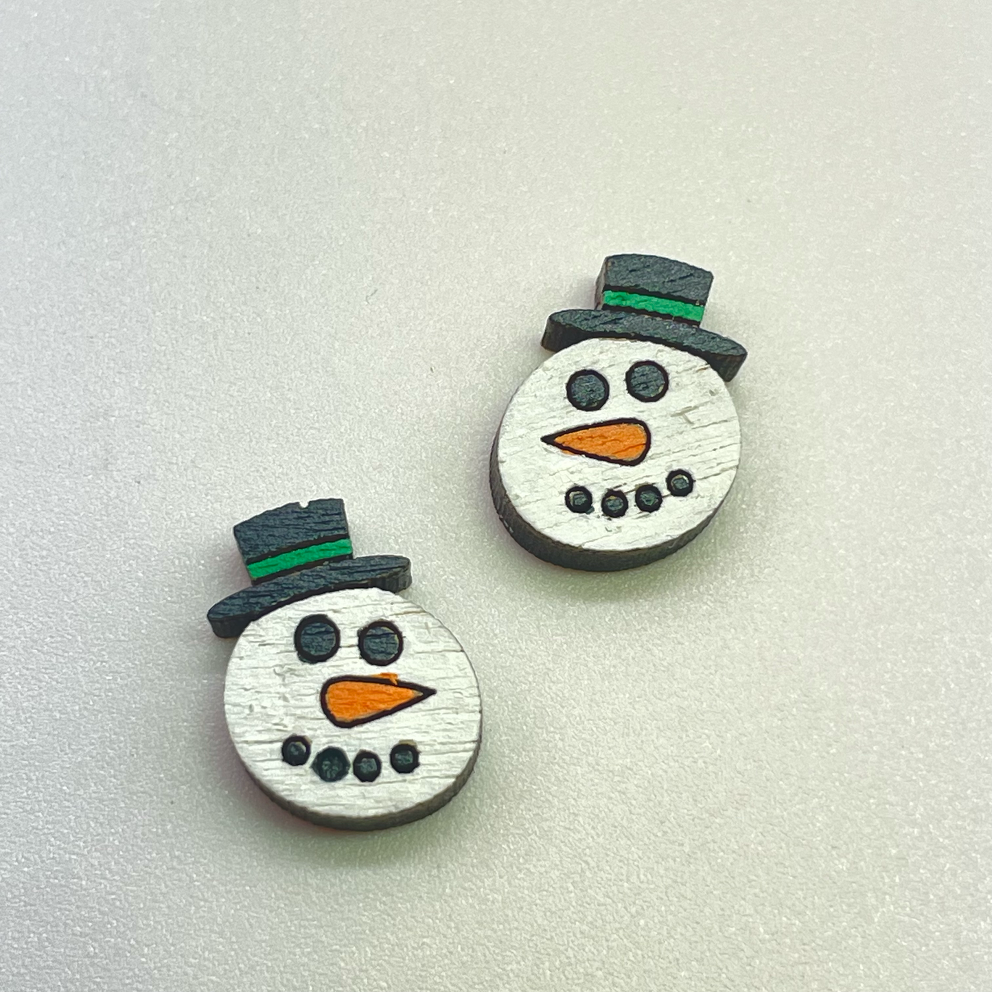 Snowman Face Stud Earrings