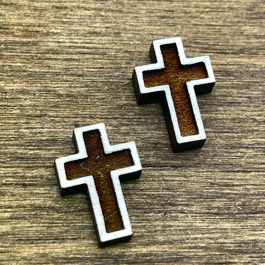 Cross Outline Stud Earrings