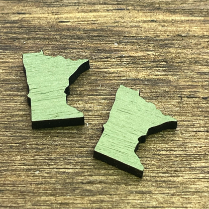 MN State Shape Stud Earrings