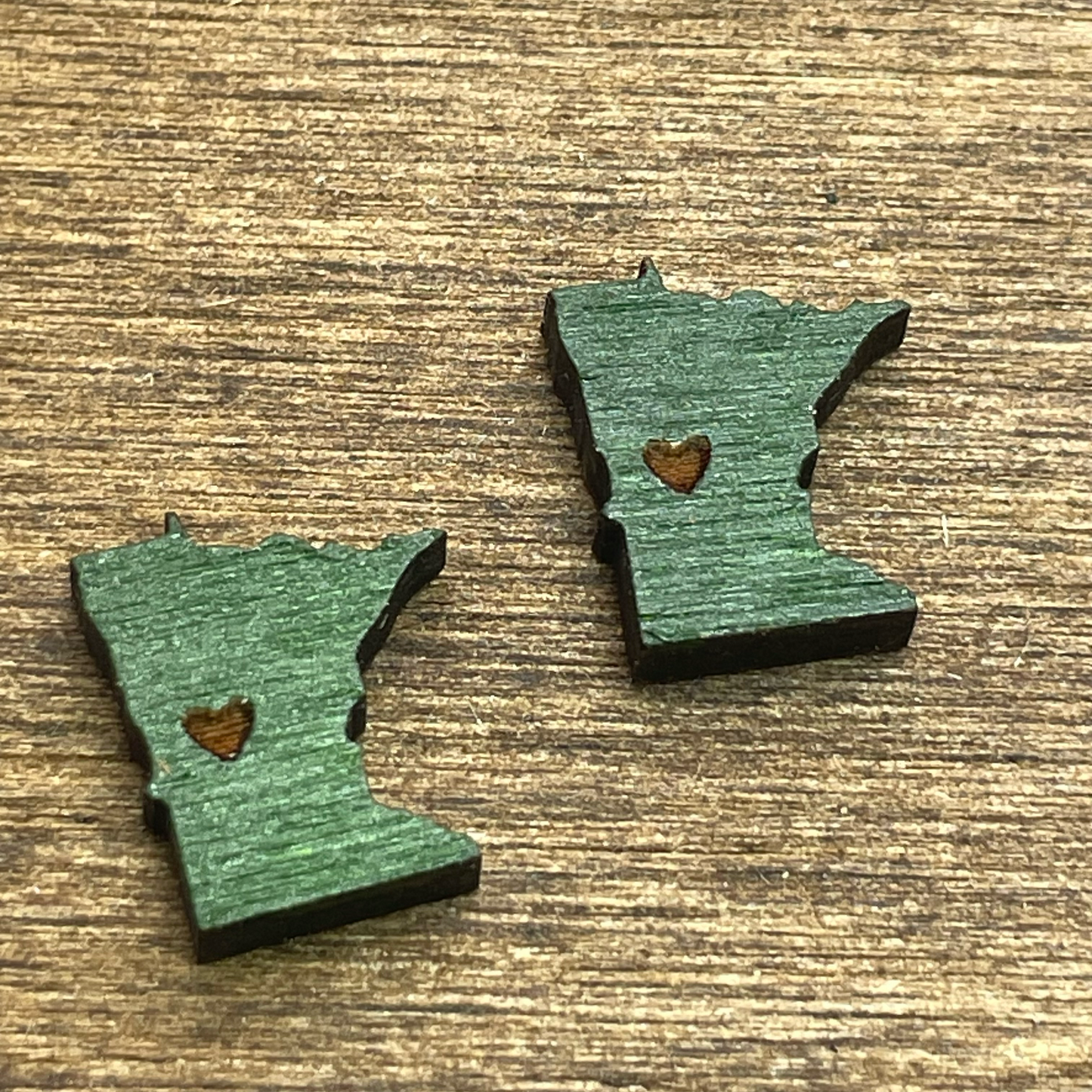 MN State Shape Stud Earrings