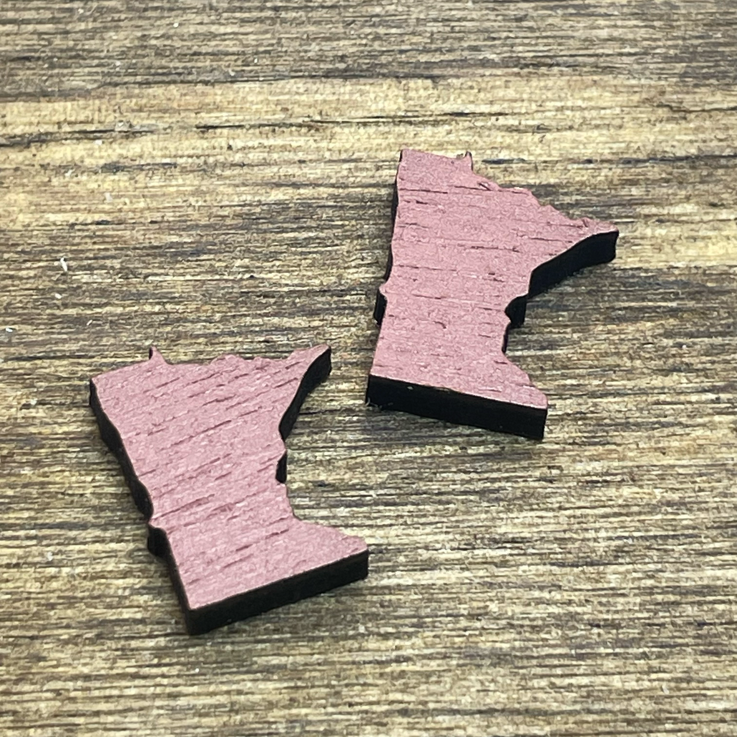 MN State Shape Stud Earrings