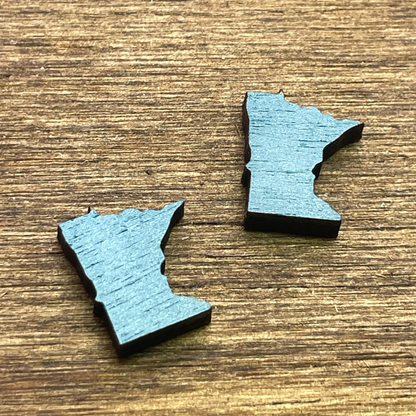 MN State Shape Stud Earrings