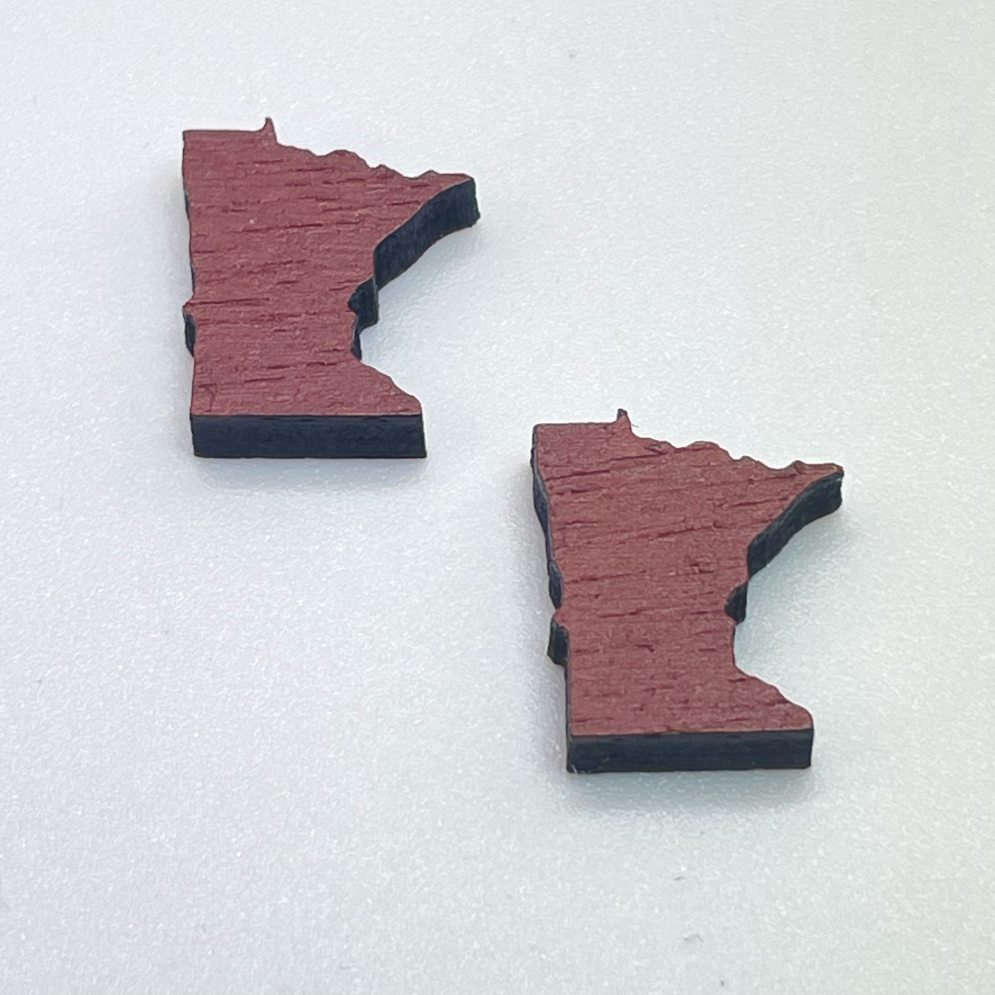 MN State Shape Stud Earrings