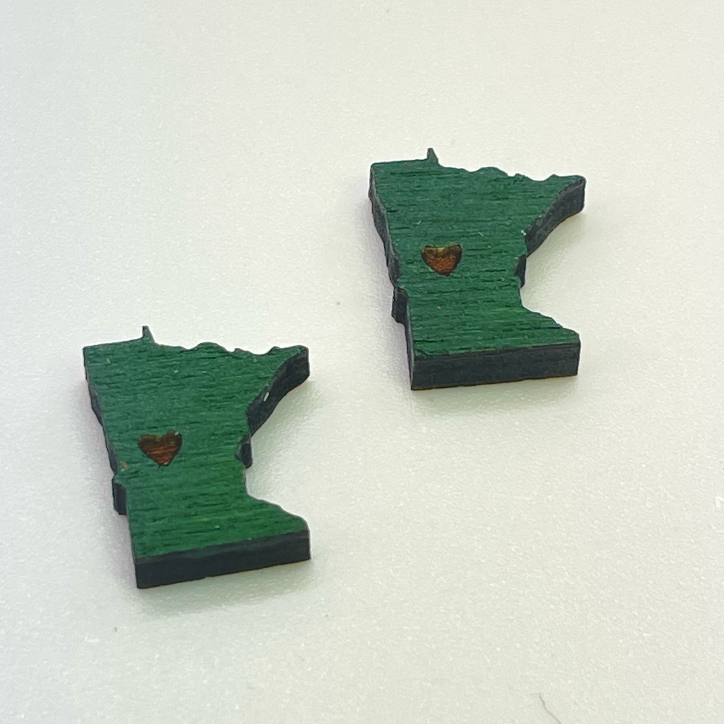 MN State Shape Stud Earrings