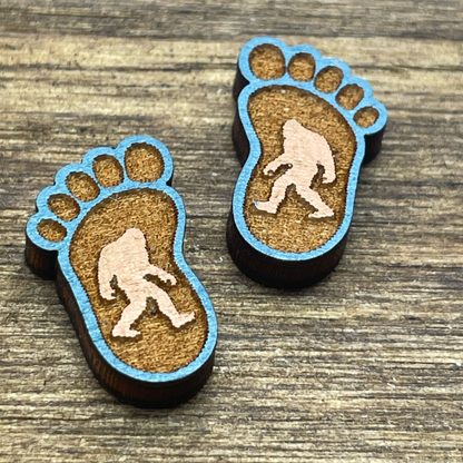 Bigfoot Footprint Stud Earrings