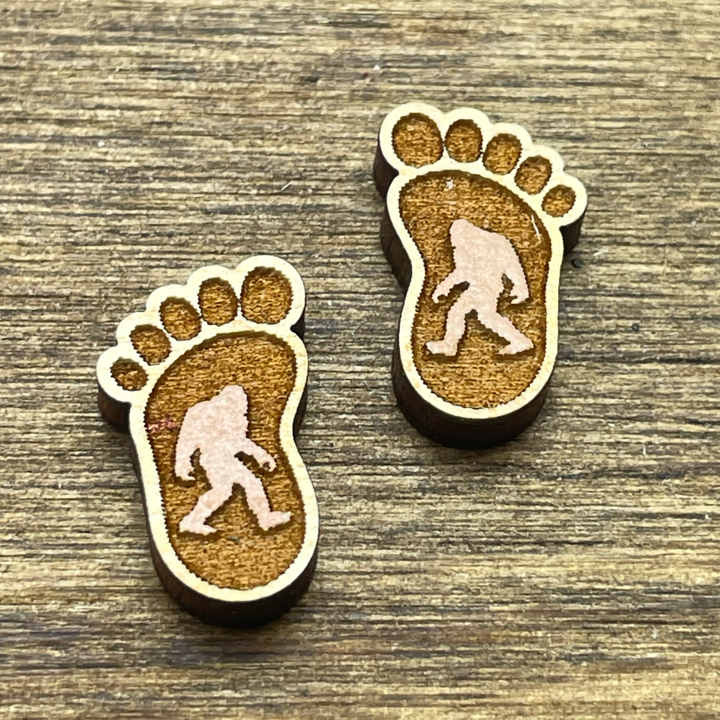 Bigfoot Footprint Stud Earrings