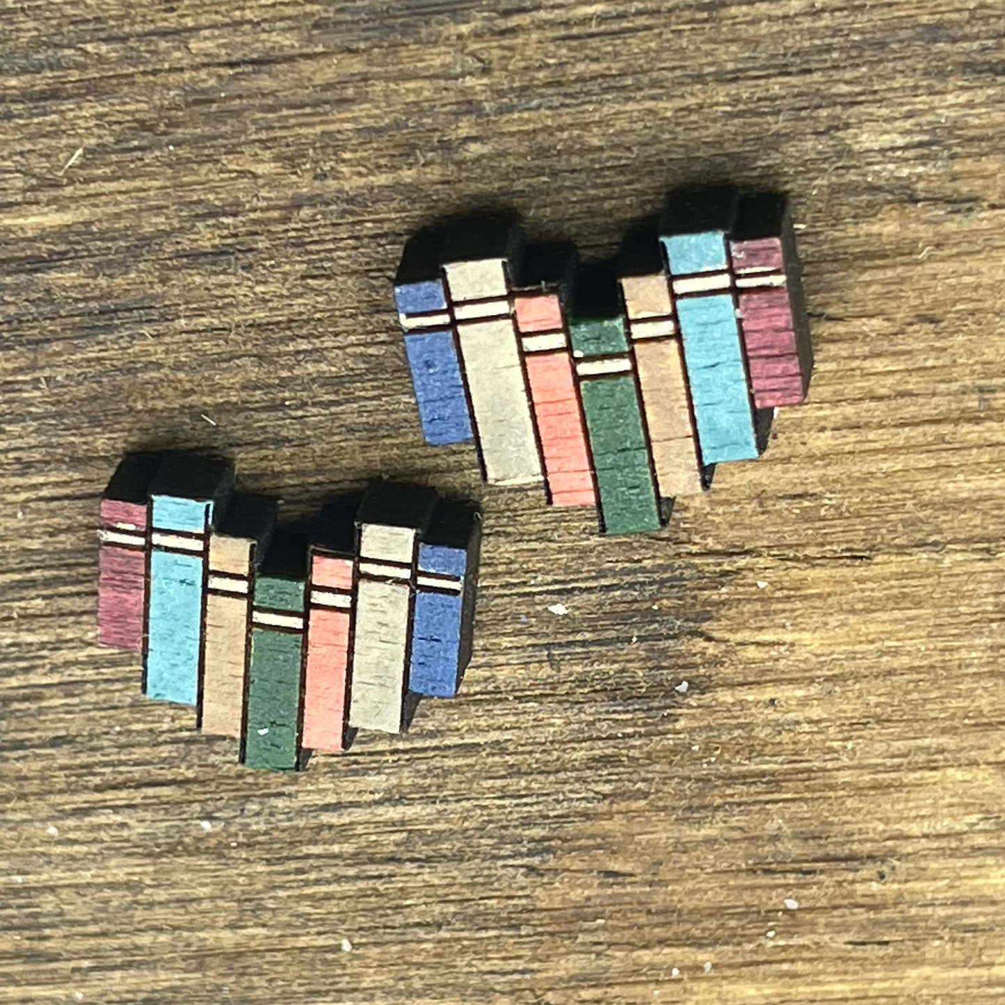 Heart of Books Stud Earrings