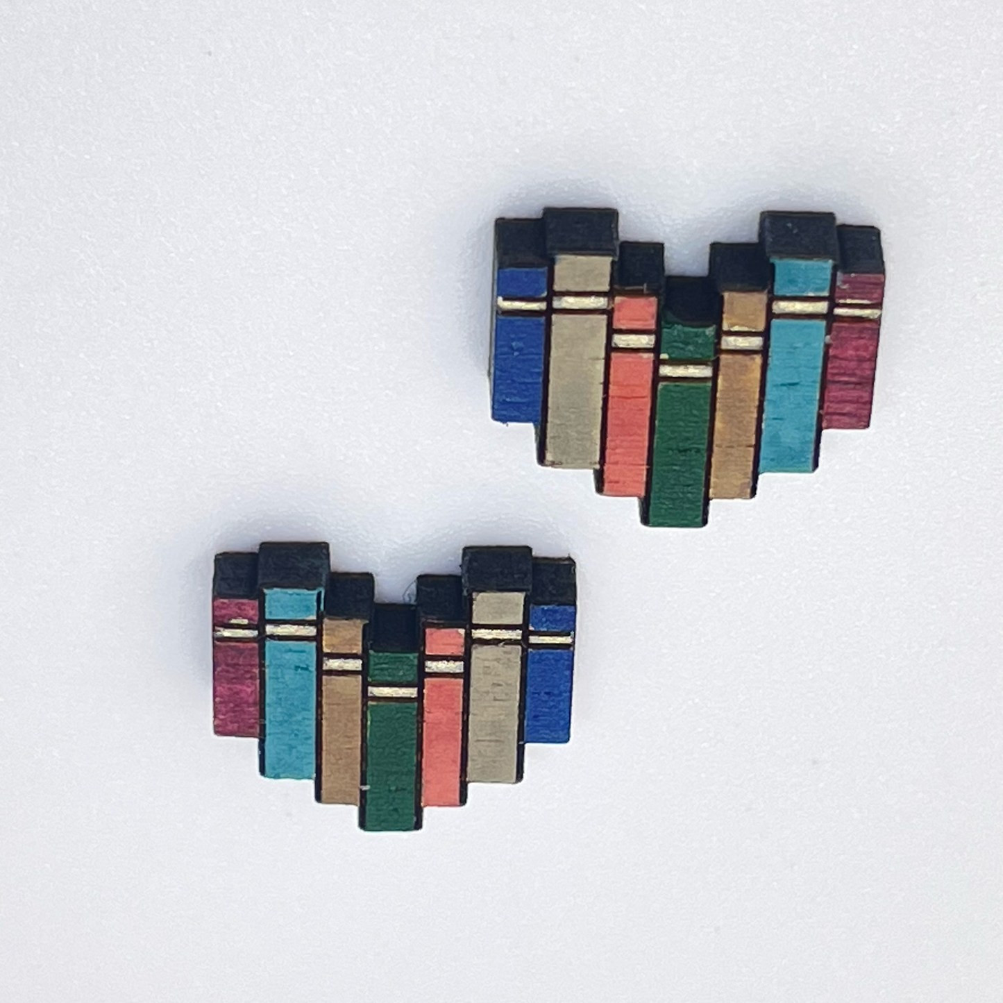 Heart of Books Stud Earrings