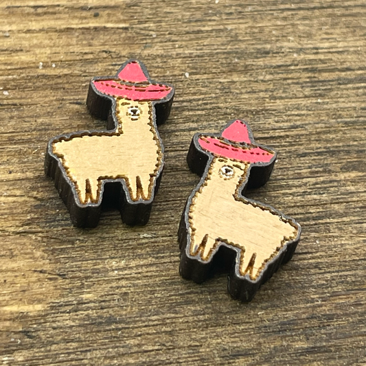 Llama w/ hat Stud Earrings