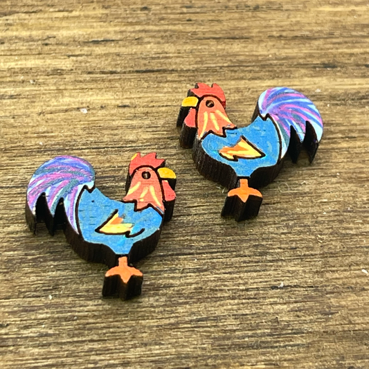 Rooster Stud Earrings