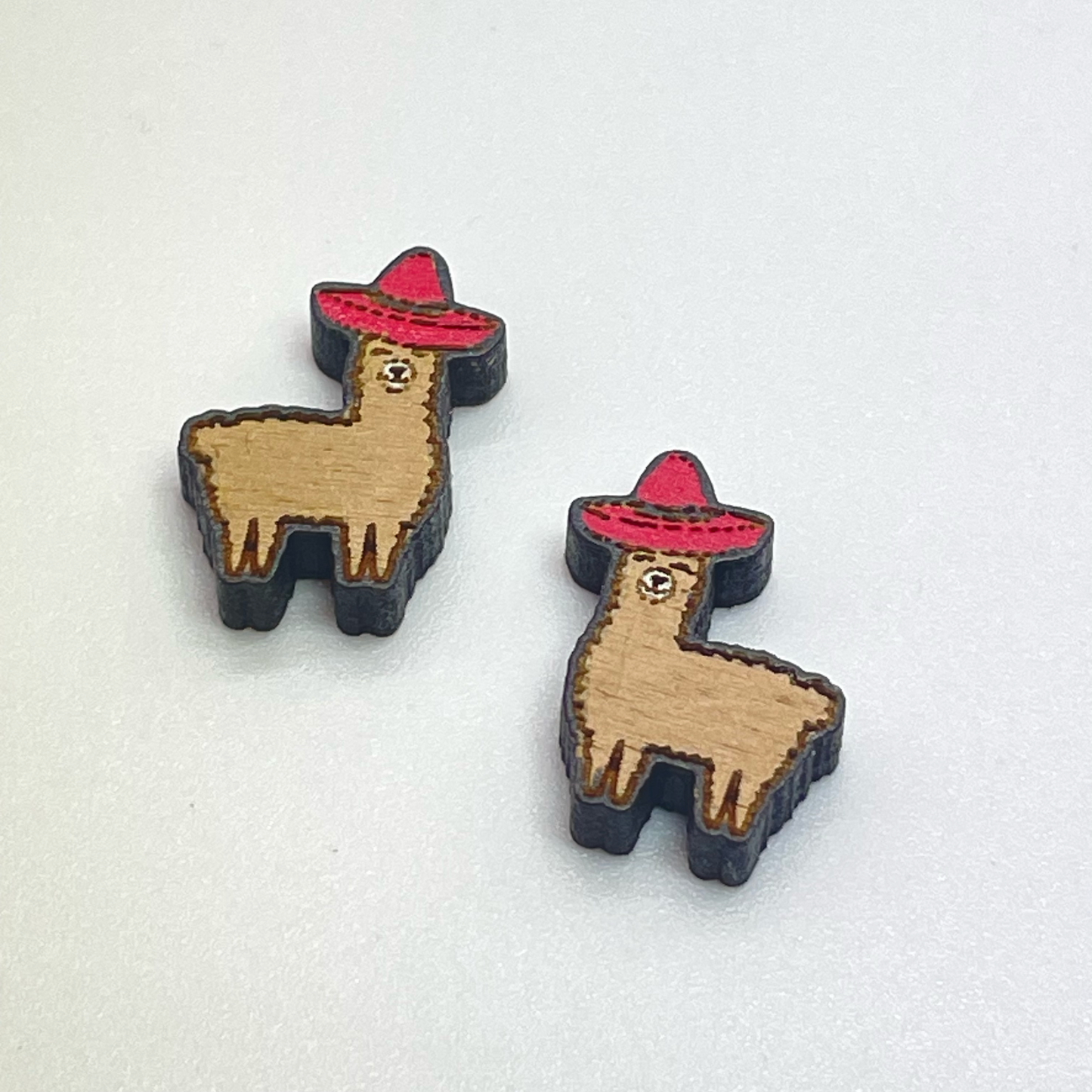 Llama w/ hat Stud Earrings