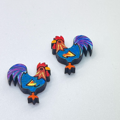 Rooster Stud Earrings