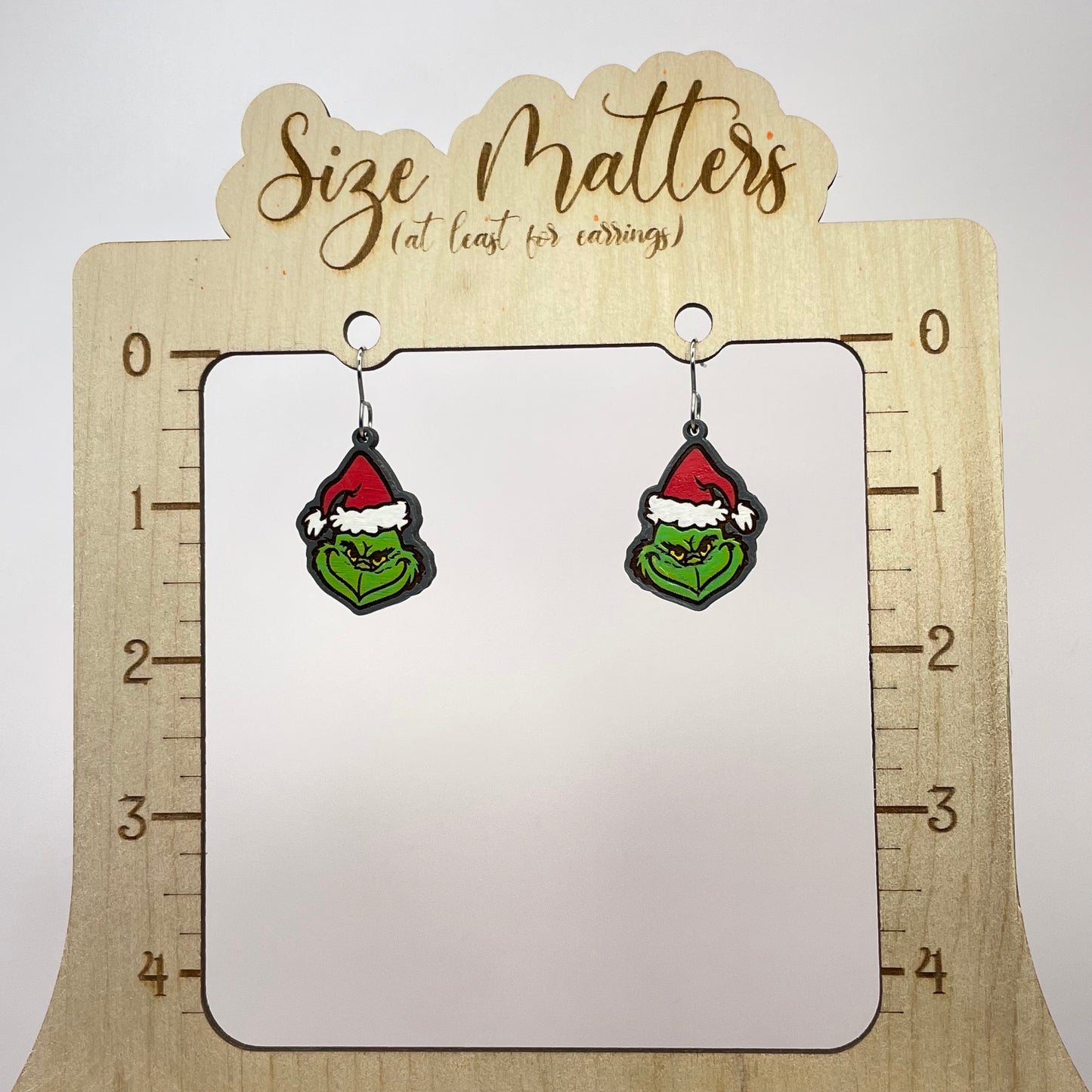 Grinch Face Drop Dangle Earrings