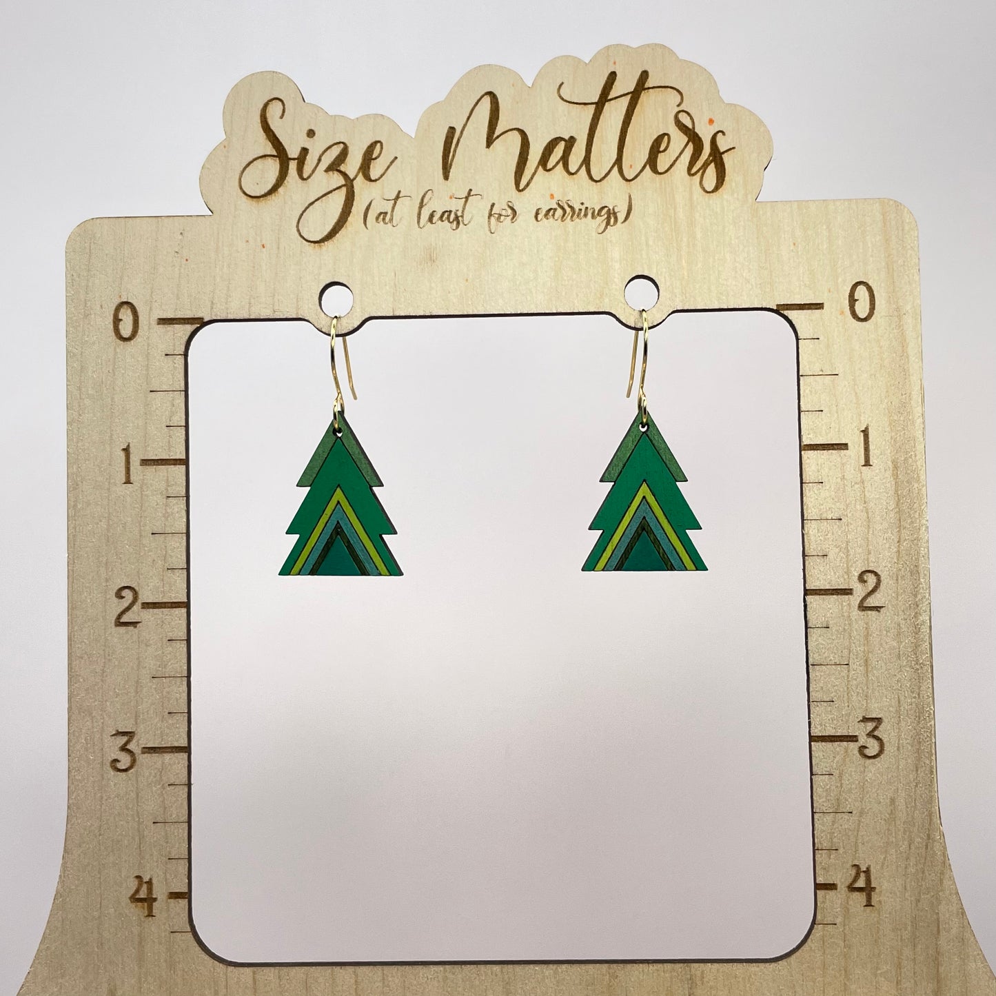 Christmas Triangle Tree Drop Dangle Earrings