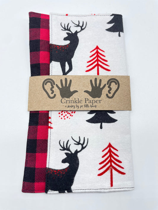 Into The Woods + Red Buffalo Plaid Crinkle Paper