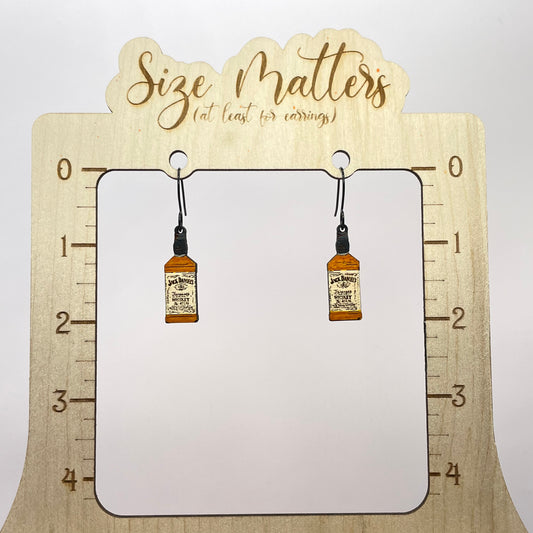 Jack Daniels Bottle Dangle Earrings