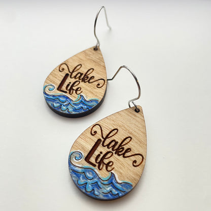 Lake Life Drop Dangle Earrings