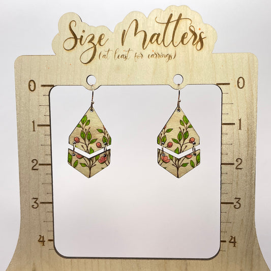 Leafy Scrolls Drop Dangle Earrings