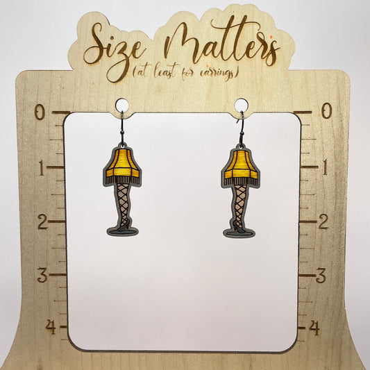 Leg Lamp Drop Dangle Earrings