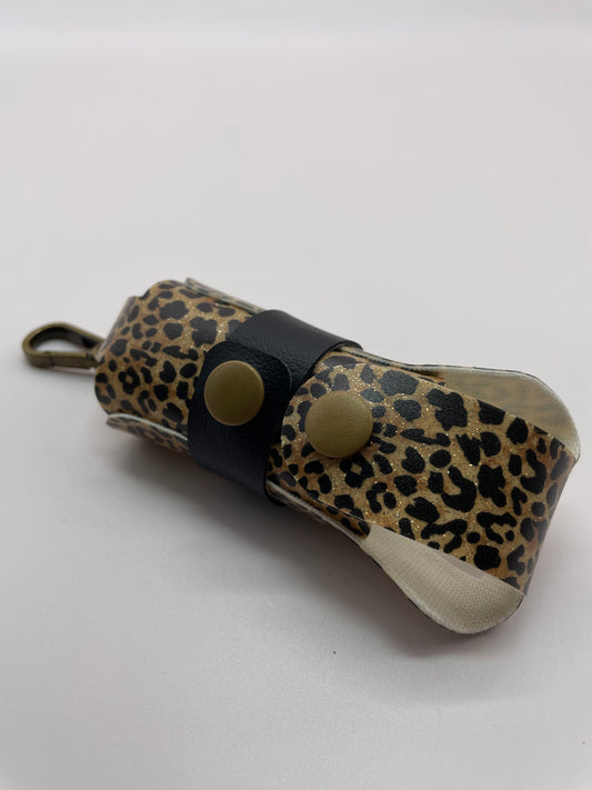 Gold Glittered Leopard Puffer Sleeve