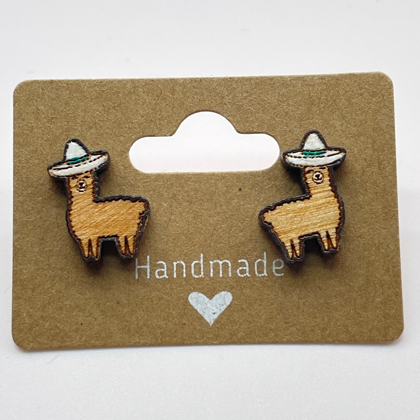 Llama w/ hat Stud Earrings