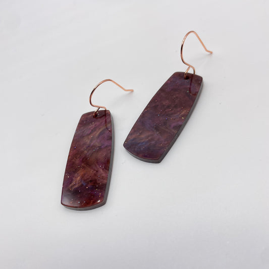 Maroon Nights Drop Dangle Earrings