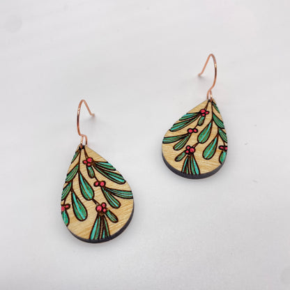 Mistletoe Drop Dangle Earrings