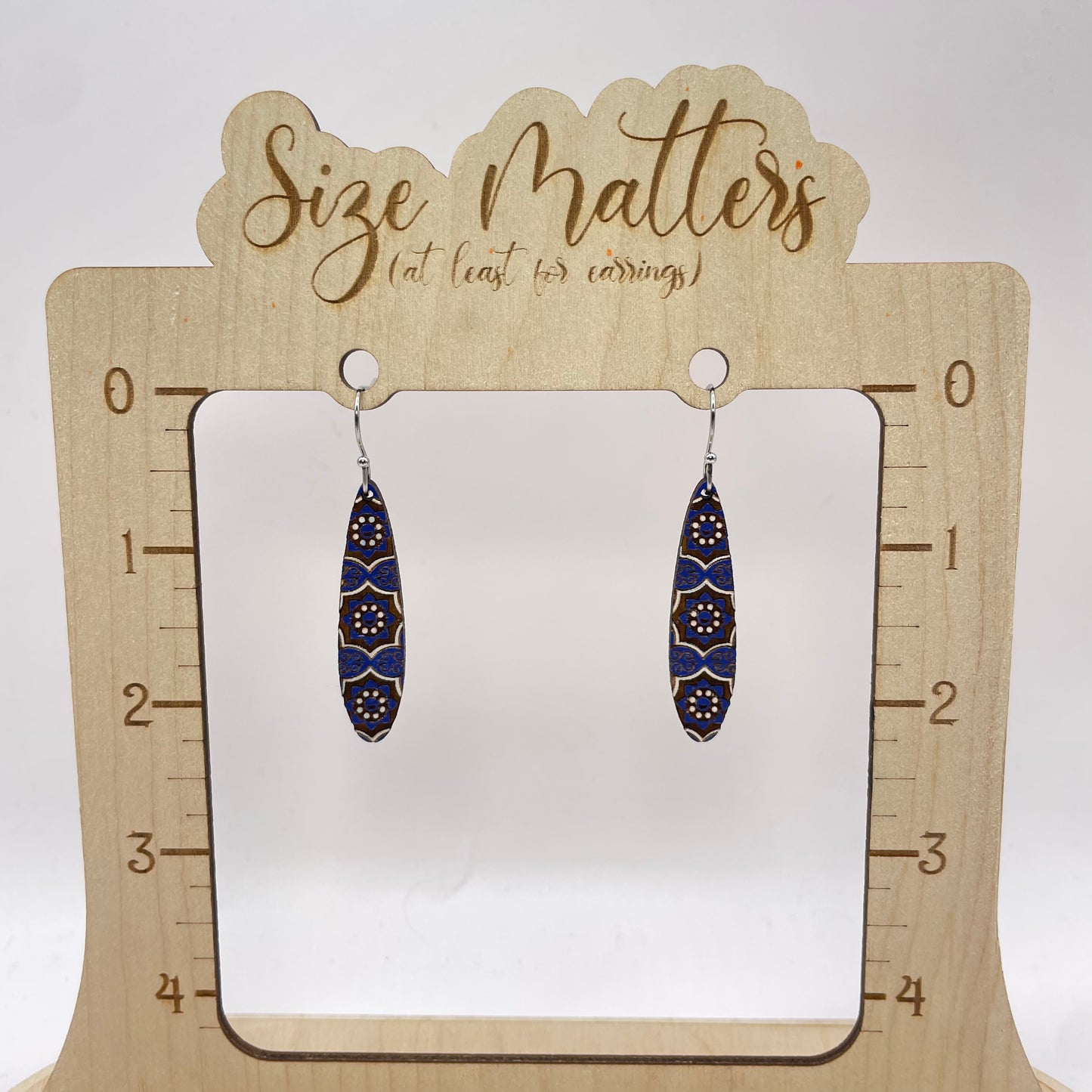 Mosaic Pattern Drop Dangle Earrings