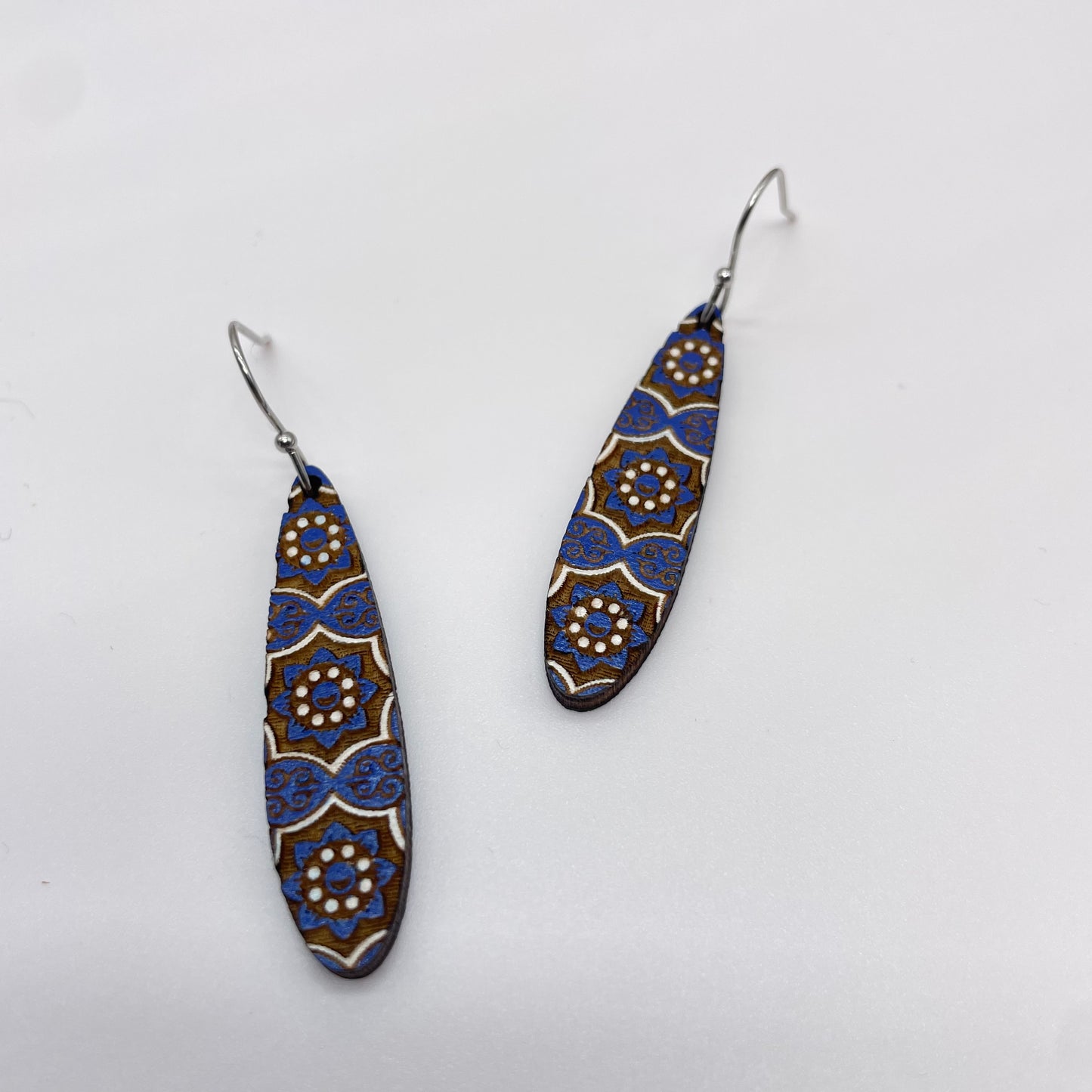 Mosaic Pattern Drop Dangle Earrings