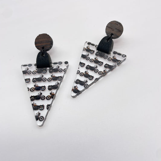 Motorcycle Dream Drop Dangle Earrings