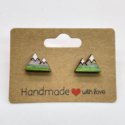 Mountain Shape Stud Earrings