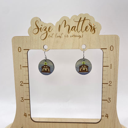 Nativity Scene Drop Dangle Earrings