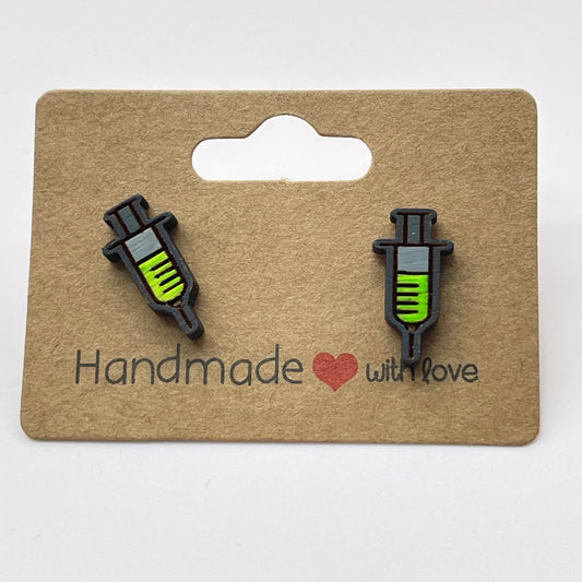 Syringe Stud Earrings