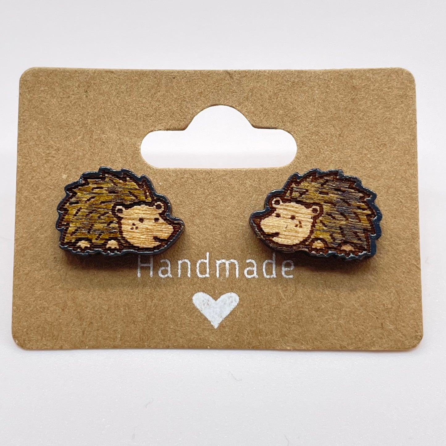 Outlined Hedgehog Stud Earrings