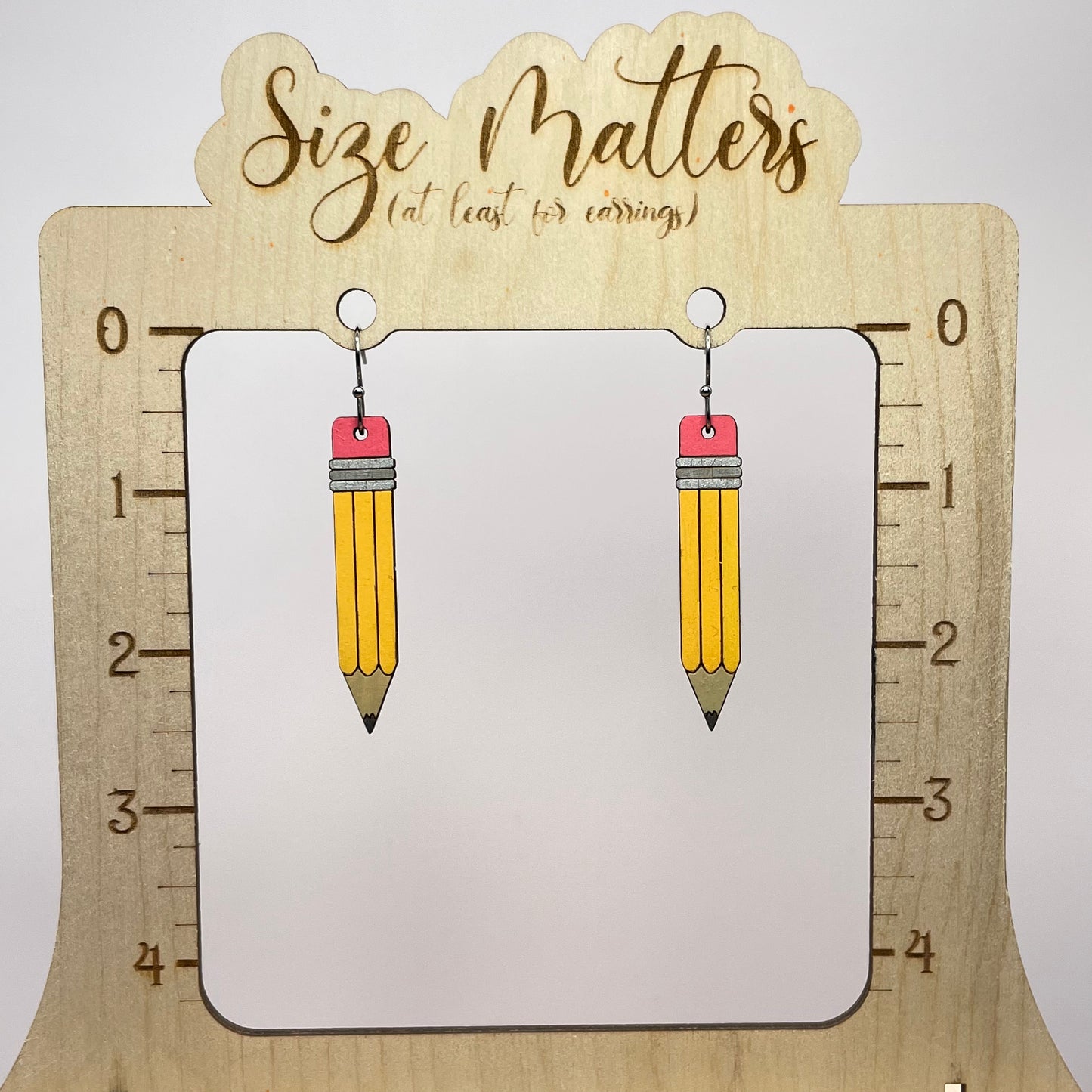 Pencil Drop Dangle Earrings