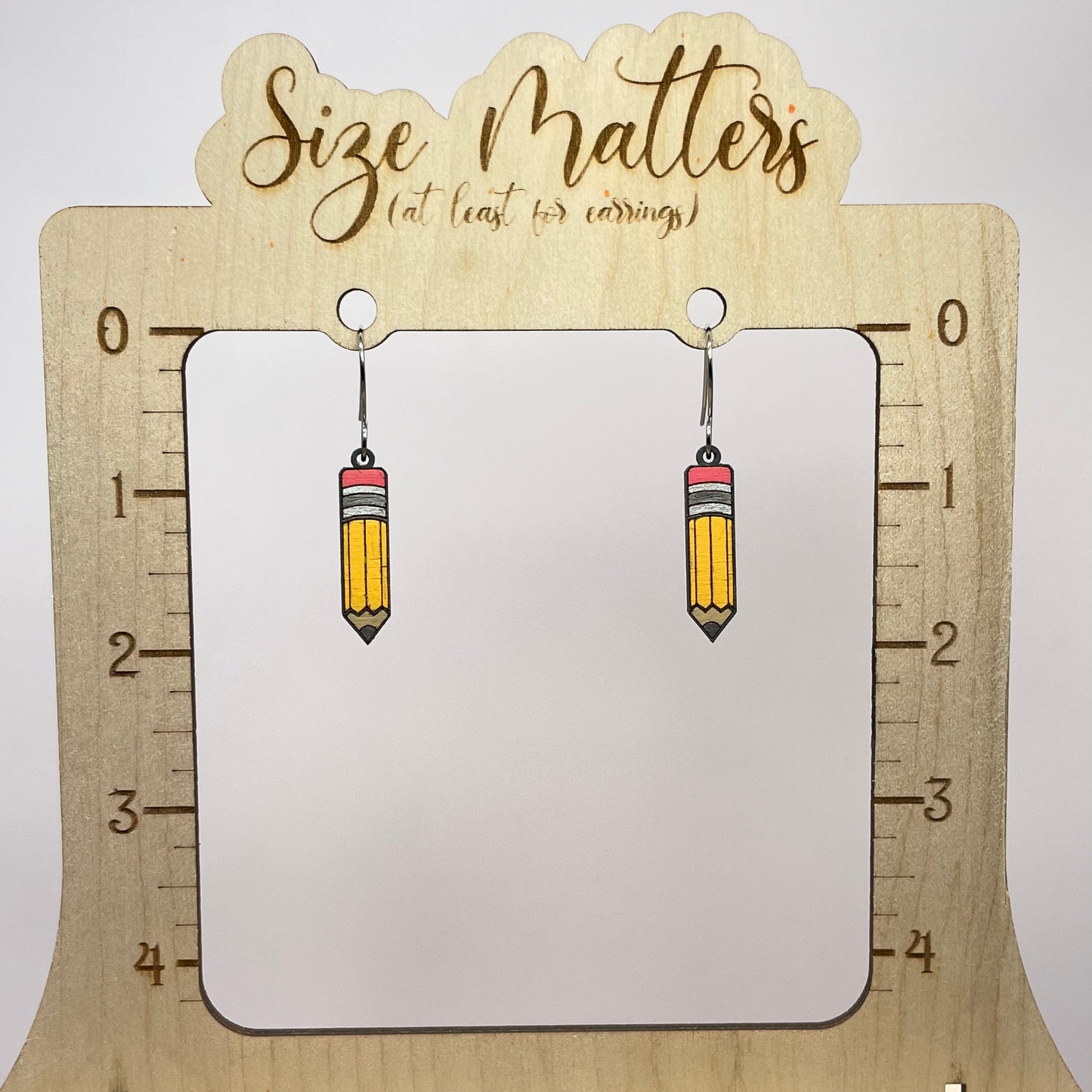 Pencil Drop Dangle Earrings