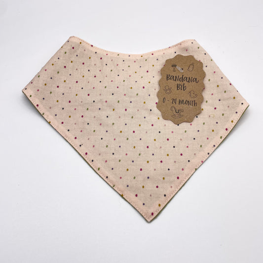 Polka Dotted Pink Baby Bib