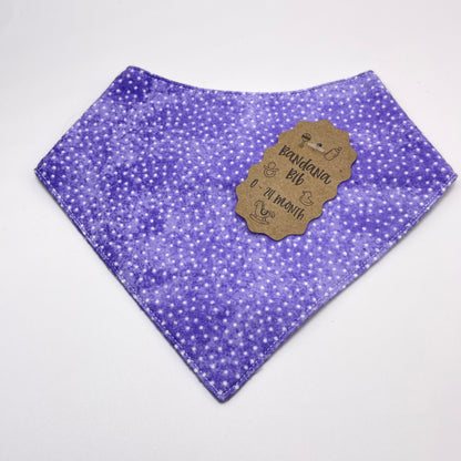 Polka Dotted Purple Baby Bib