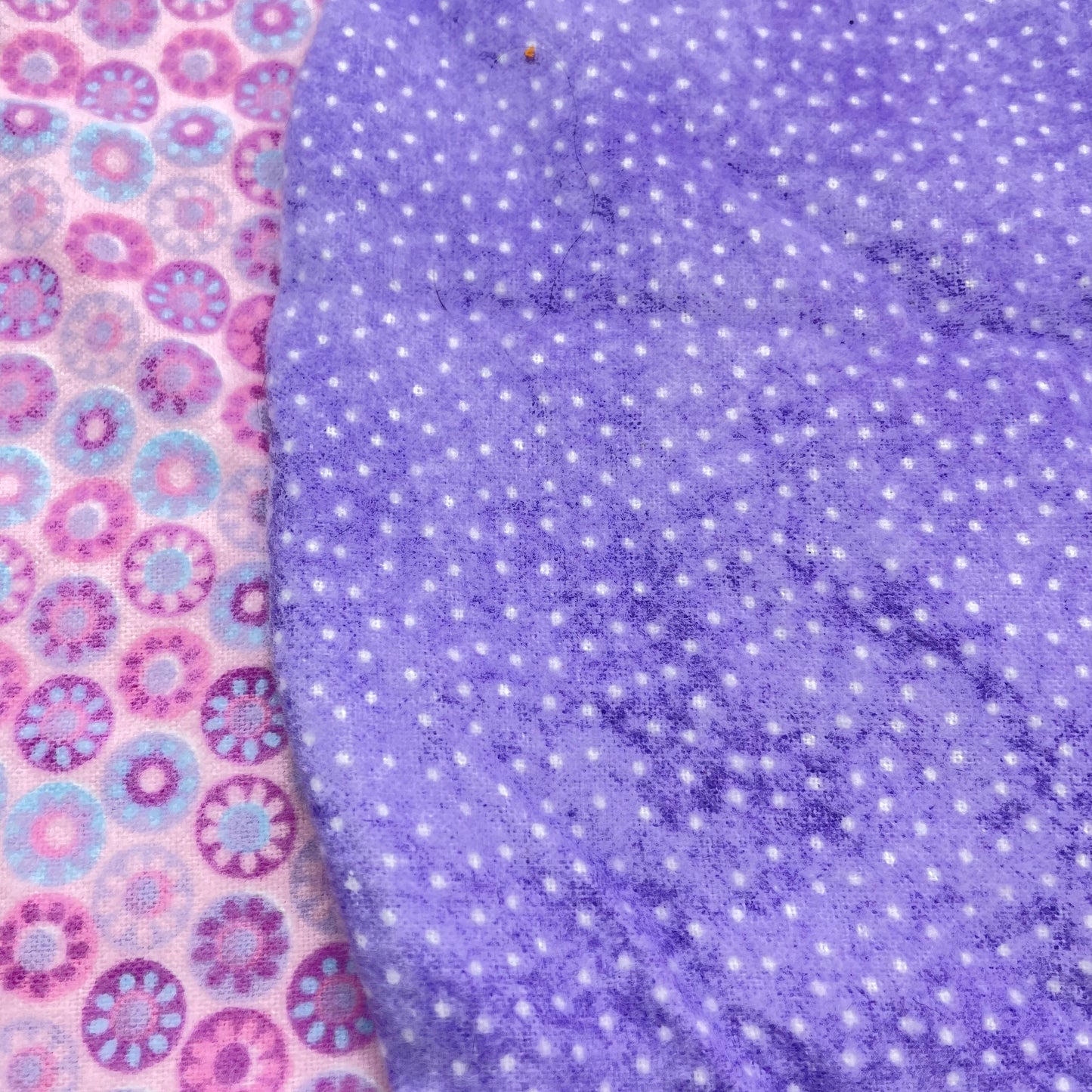 Polka Dotted Purple Flannel + Punchy Pink Flannel Boppy Pillow Cover